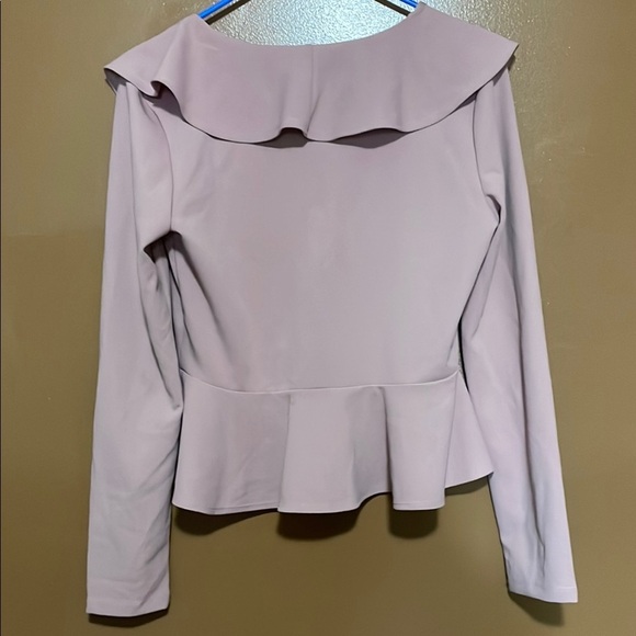 Pink Ruffled Peplum Jacket - Picture 6 of 6